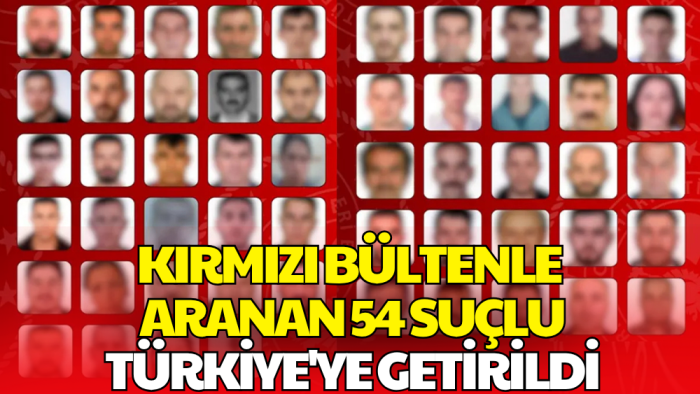 Yurt Dışına Kaçan 54 Firari Türkiye'ye Getirildi!